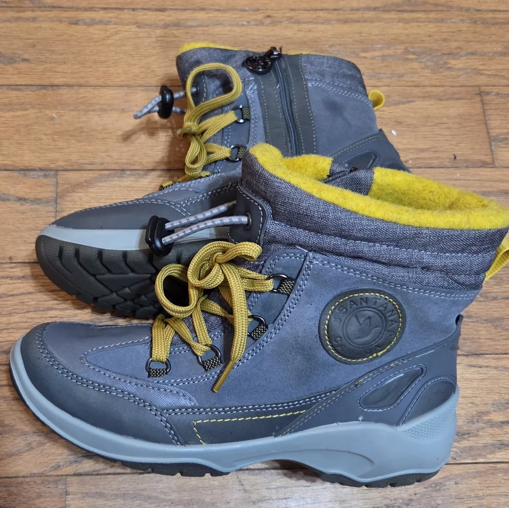 NWOT Santana Canada Torino waterproof grey boots Size 8/38